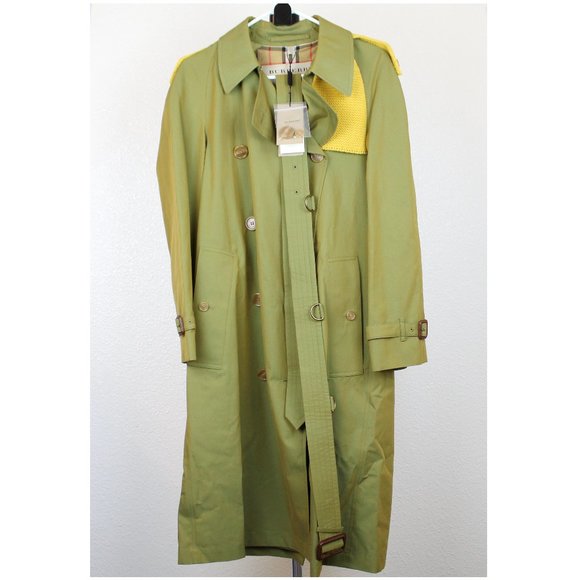 NWT Burberry Contrast Knit Trim Trench Coat- Work to Date Night - size US 4 - Picture 5 of 15